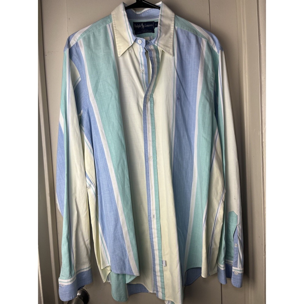 Ralph Lauren Size XL Button Down Stripped Men's Shirt